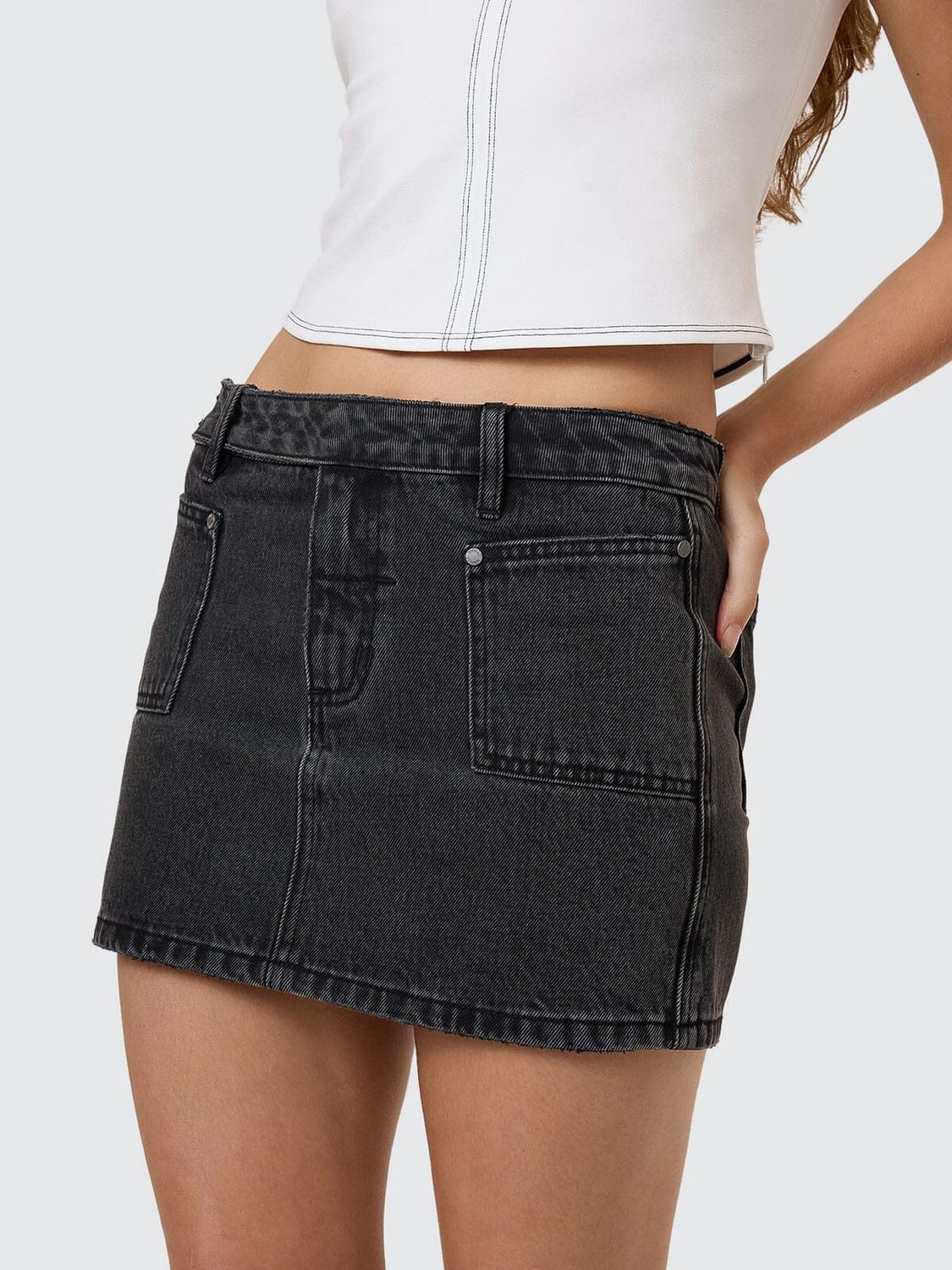 Wyatt Skirt, Colour: Ash Black, Size: 4