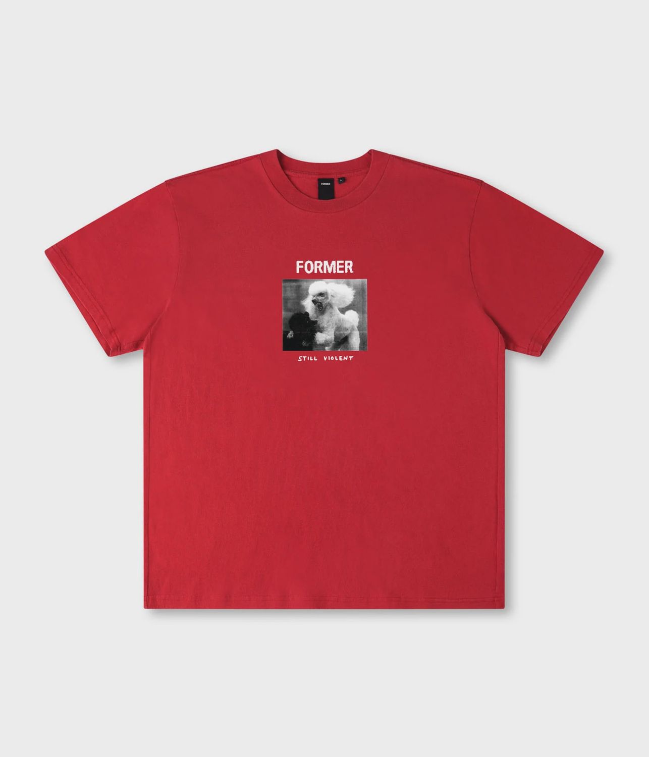 War Poodle T-Shirt, Colour: Red, Size: S