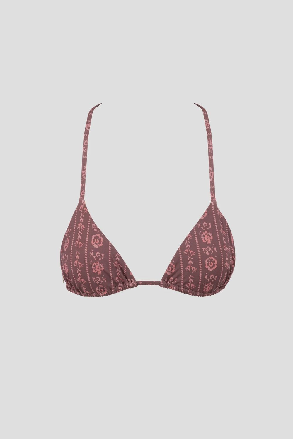 Vintage Floral Slide Tri Top Burgundy, Size: 8/S