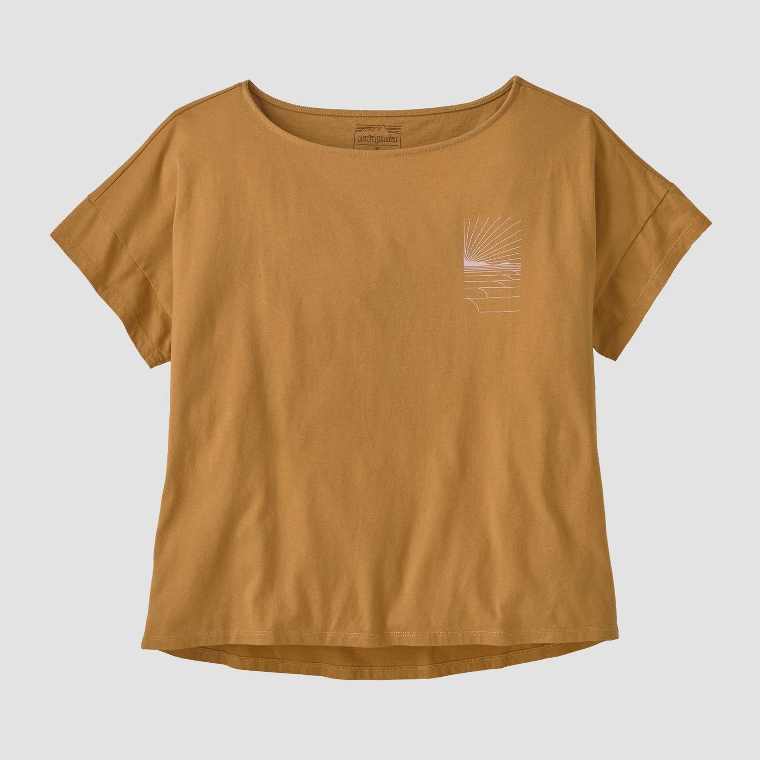 Womens Waves Rolling Drop Sleeve Organic Tee