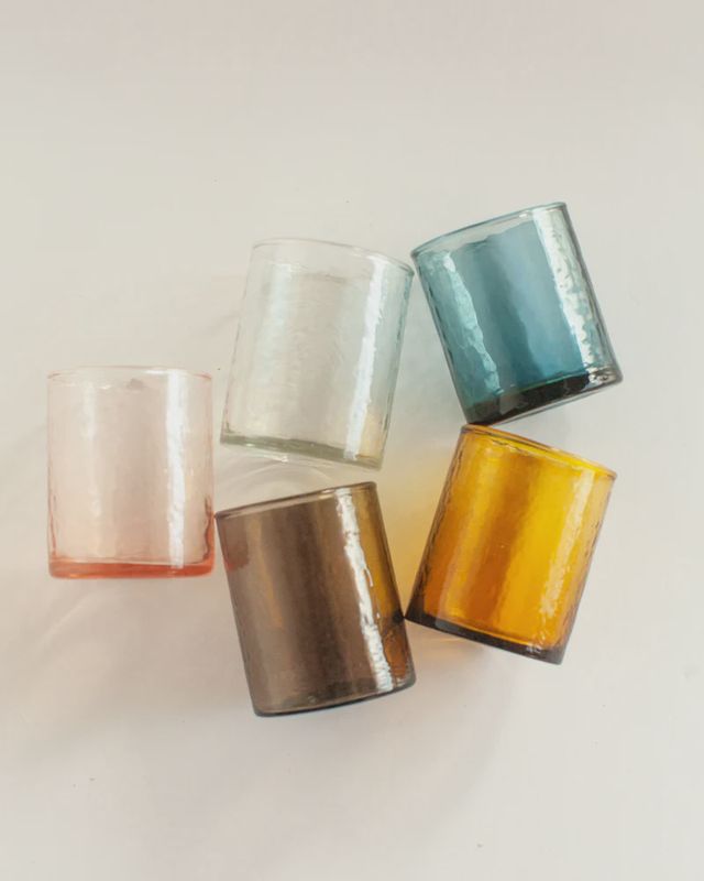 Handblown Hammered Glasses | Set of 4
