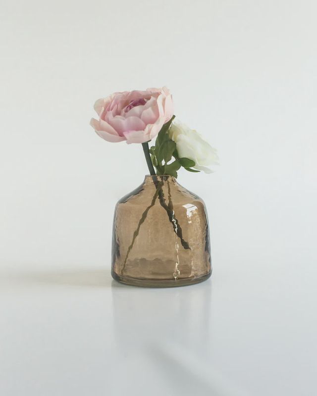 Bella Handblown Hammered Bud Vase