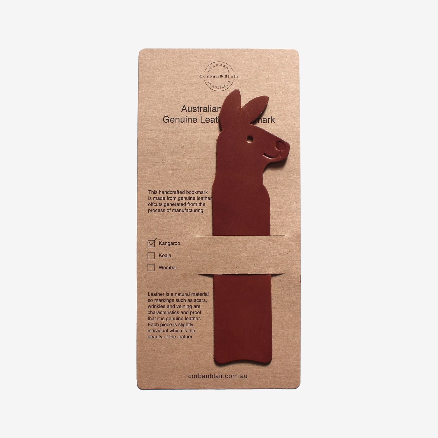 Australian Animals Bookmark, Shape: Kangaroo