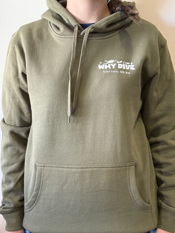 Why Dive Why Not Hoodie - Olive