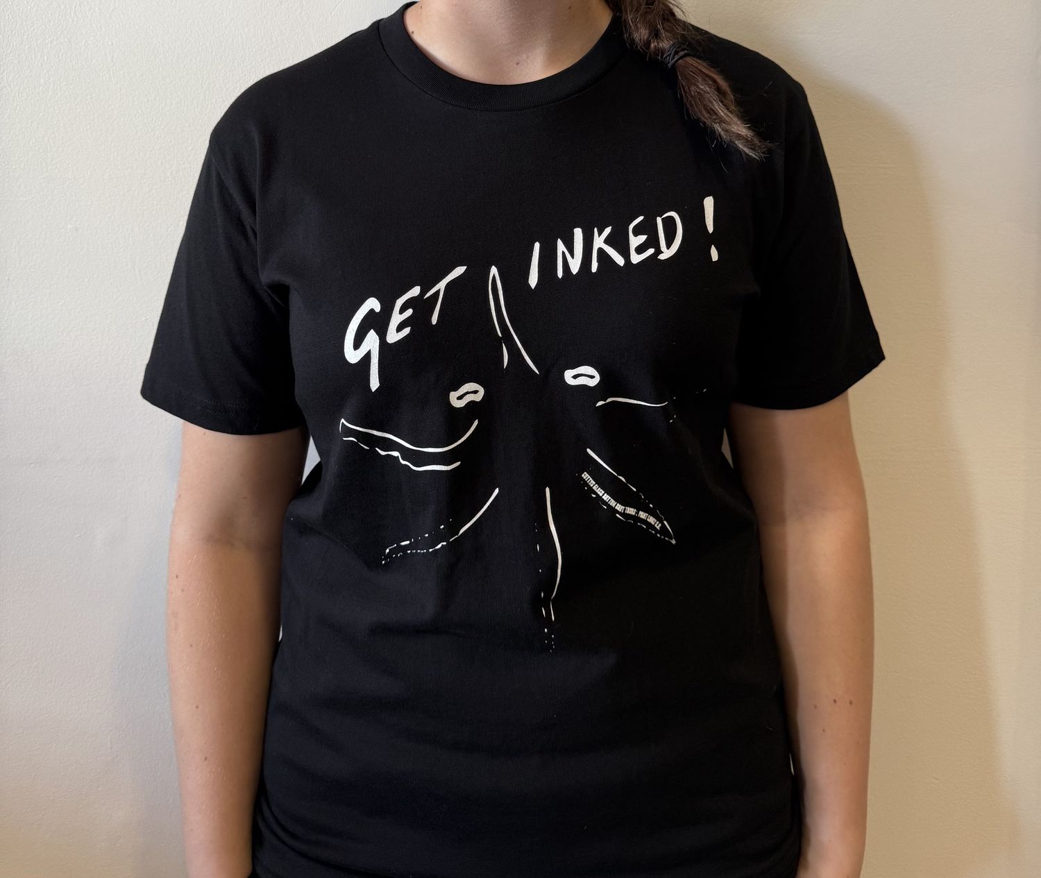 &#39;Get Inked&#39;  Tee, Colour: Black w White, Size: S
