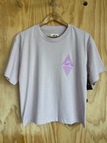 Mid Rise Tee w/ Pink Logo