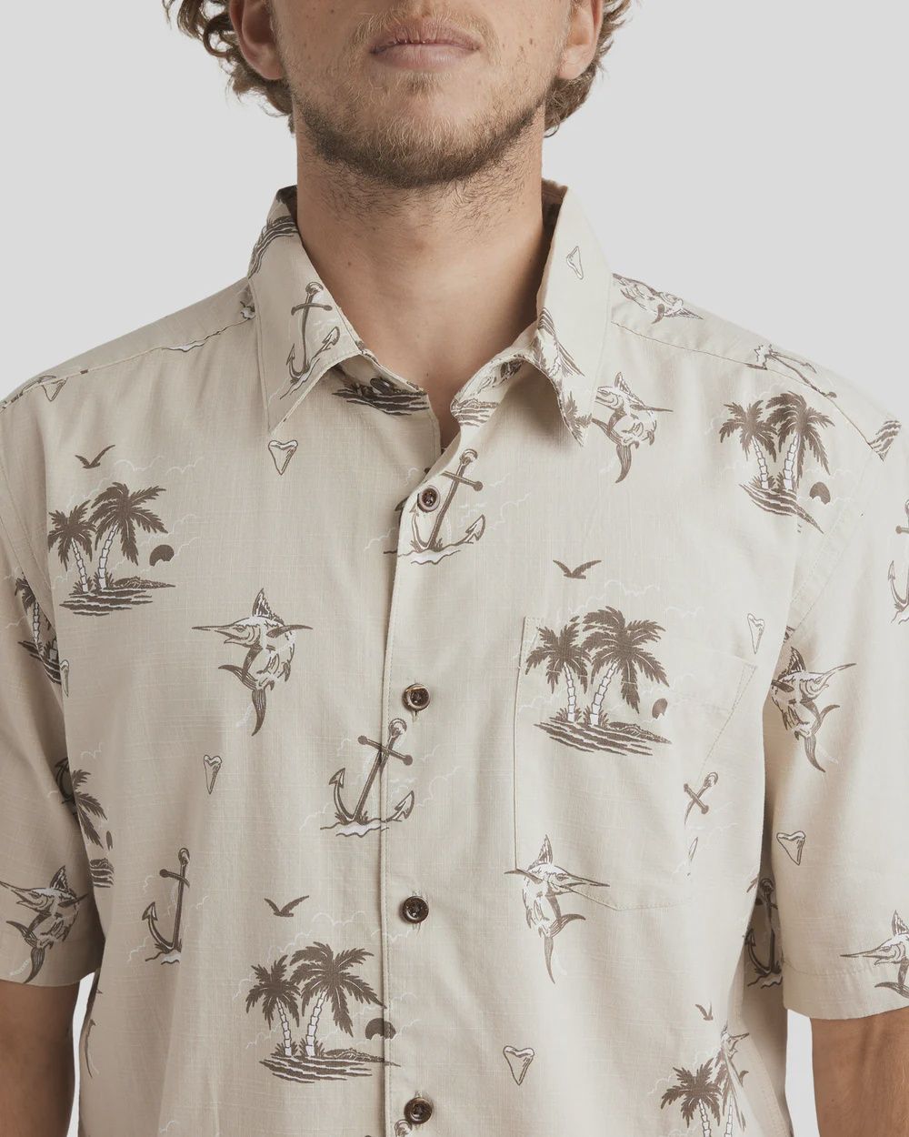 Mens Horizon Haze Short Sleeve Shirt, Size: S