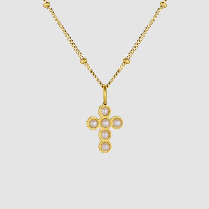Pearl Cross Necklace