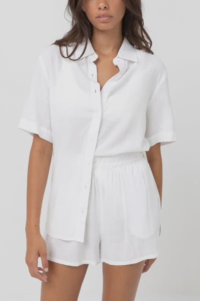 Classic Lounge Shirt, Colour: White, Size: 6/XS
