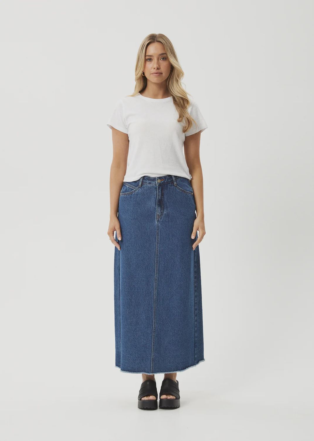 Chichi Denim Midi Skirt
