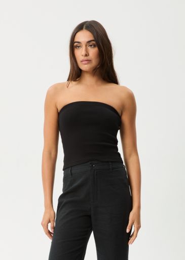 Jamie - Rib Tube Top - Black