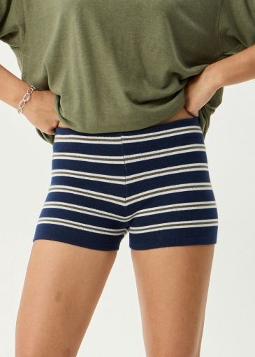 Delta - Recycled Knit Short - Navy Stripe