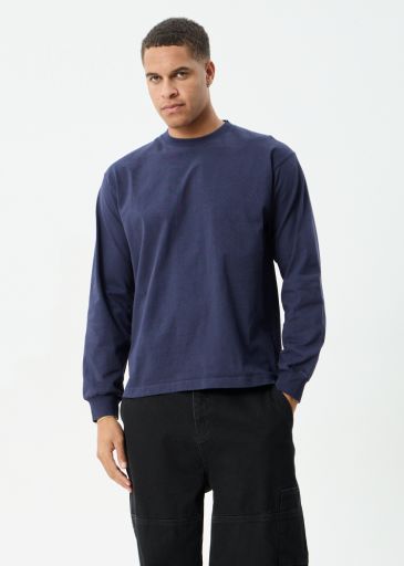 Genesis - Recycled Boxy Long Sleeve Tee - Washed Deep Sea