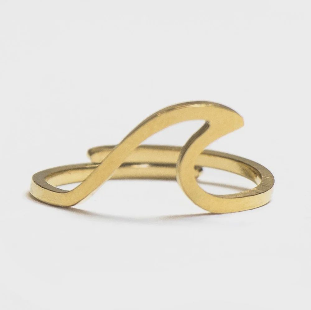 Wave Ring  (F), Colour: Gold