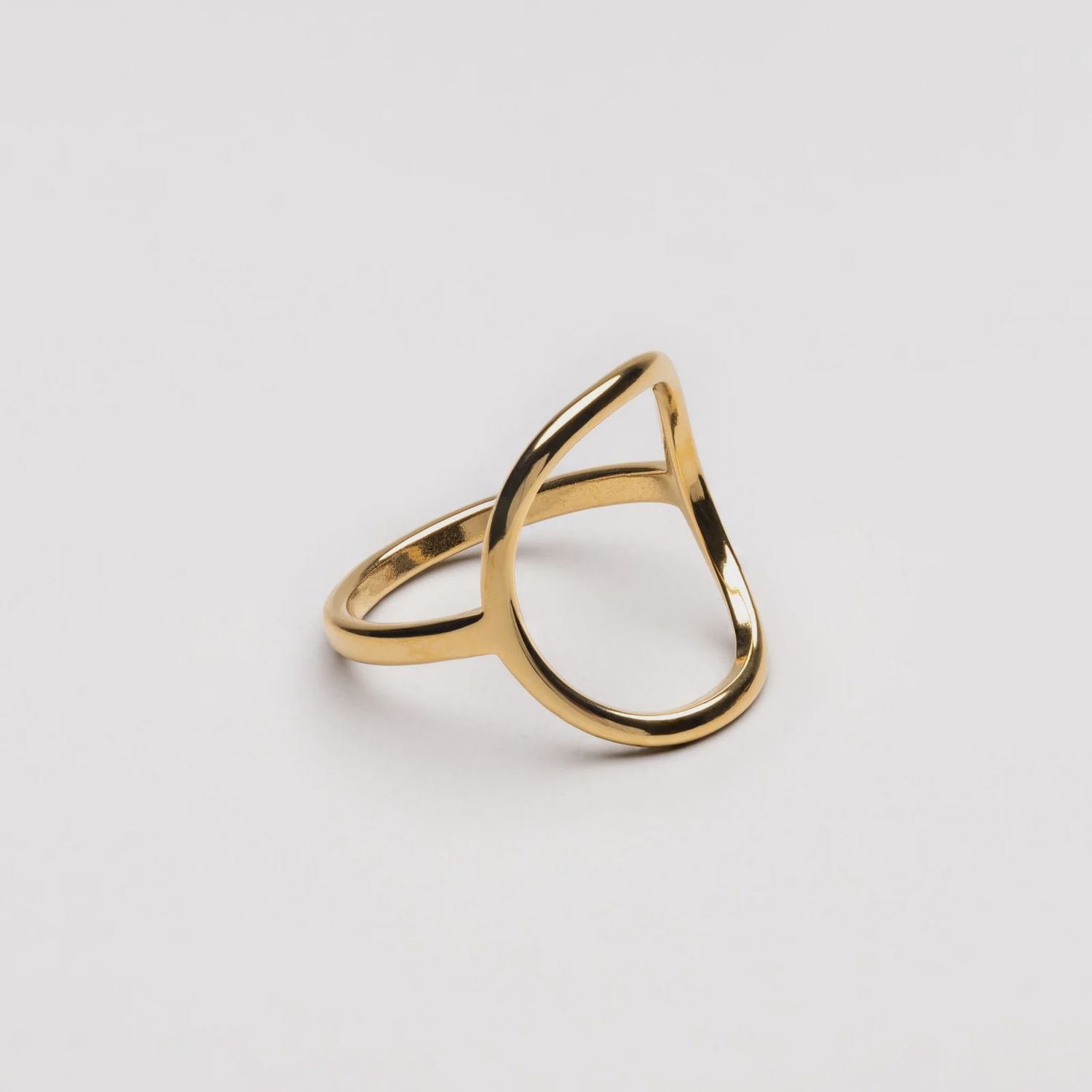 &quot;BAHÏA&quot; OVAL RING, Colour: Gold, Size: Size 7