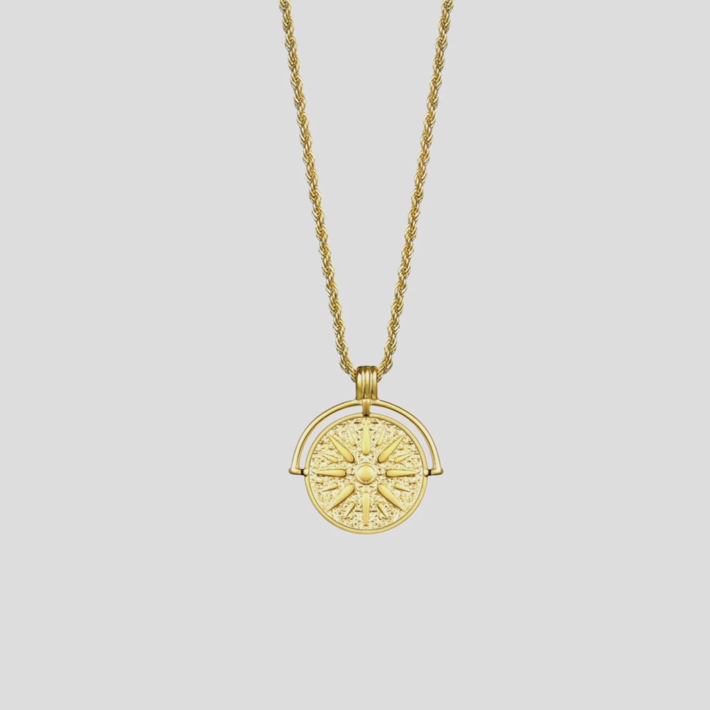 Golden Sun Necklace, Colour: Gold