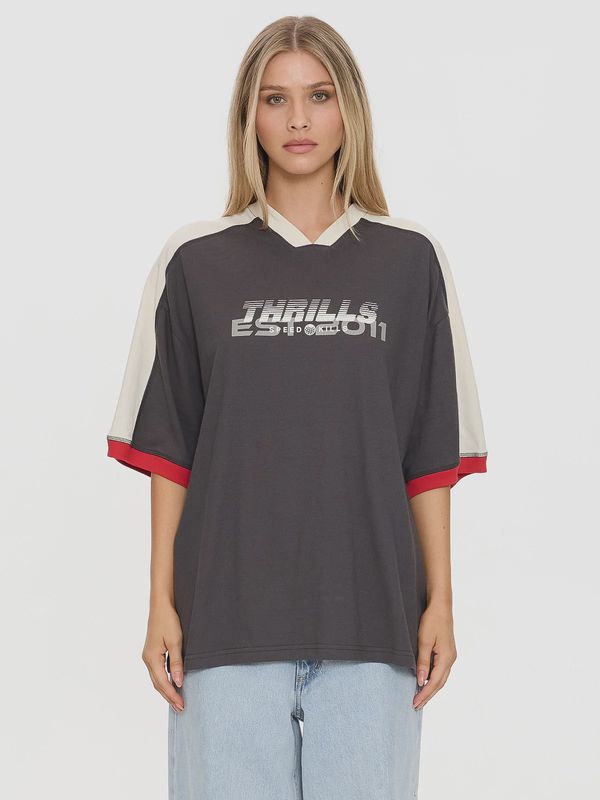 Speed Kills V-Neck Oversized Tee