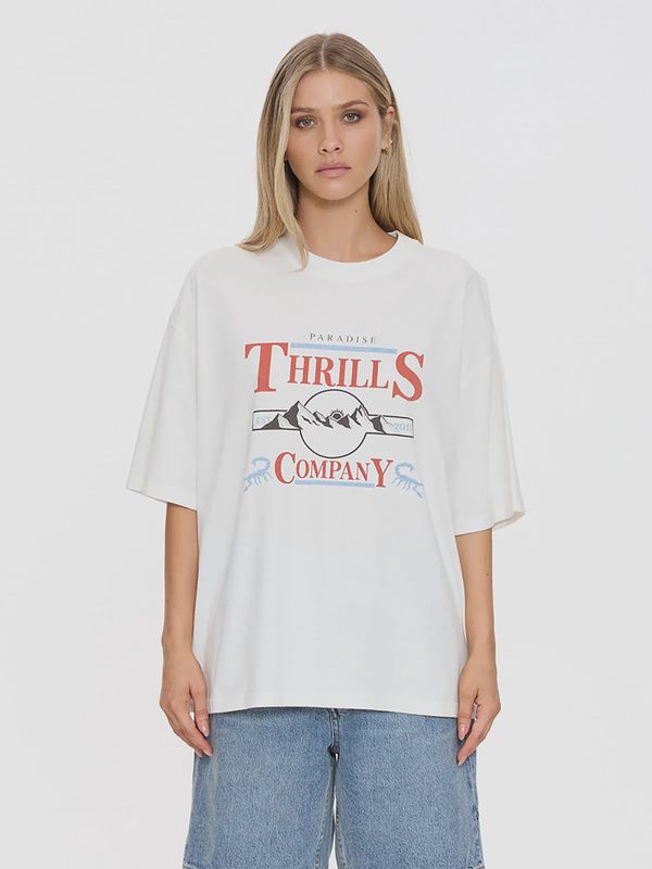 Touch The Sky Oversized Tee - Dirty White