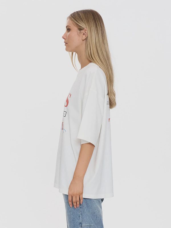 Touch The Sky Oversized Tee - Dirty White