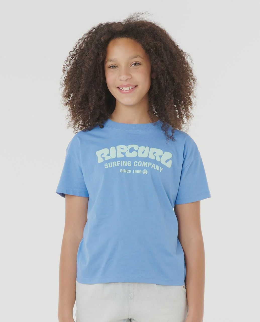 Surf Puff Relaxed Tee - Girl, Colour: Blue, Size: 8