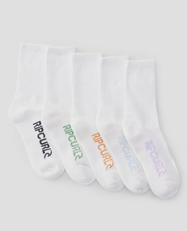 School Crew Sock - 5 Pack Boy&#39;s - White