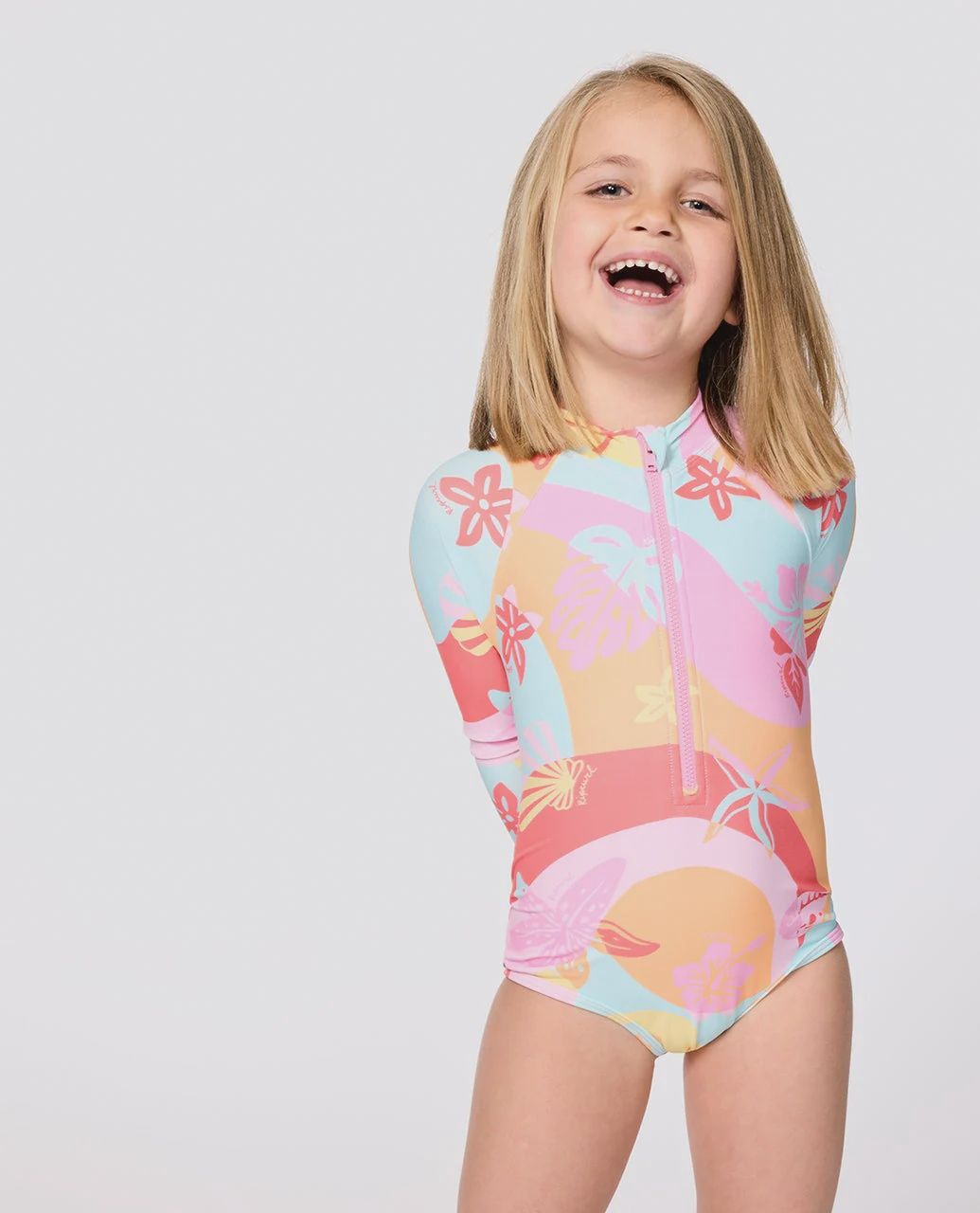 Island Days Long Sleeve Surf Suit Swimsuit -Girl