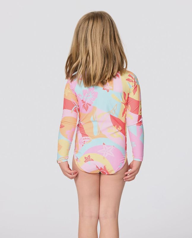 Island Days Long Sleeve Surf Suit Swimsuit -Girl