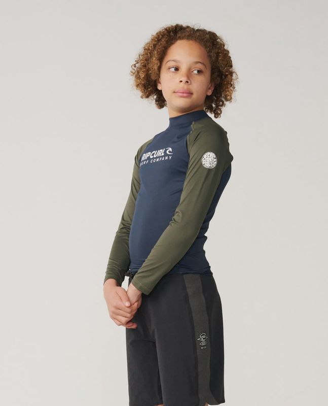 Shock UPF Long Sleeve Rash Vest  - Dark Olive