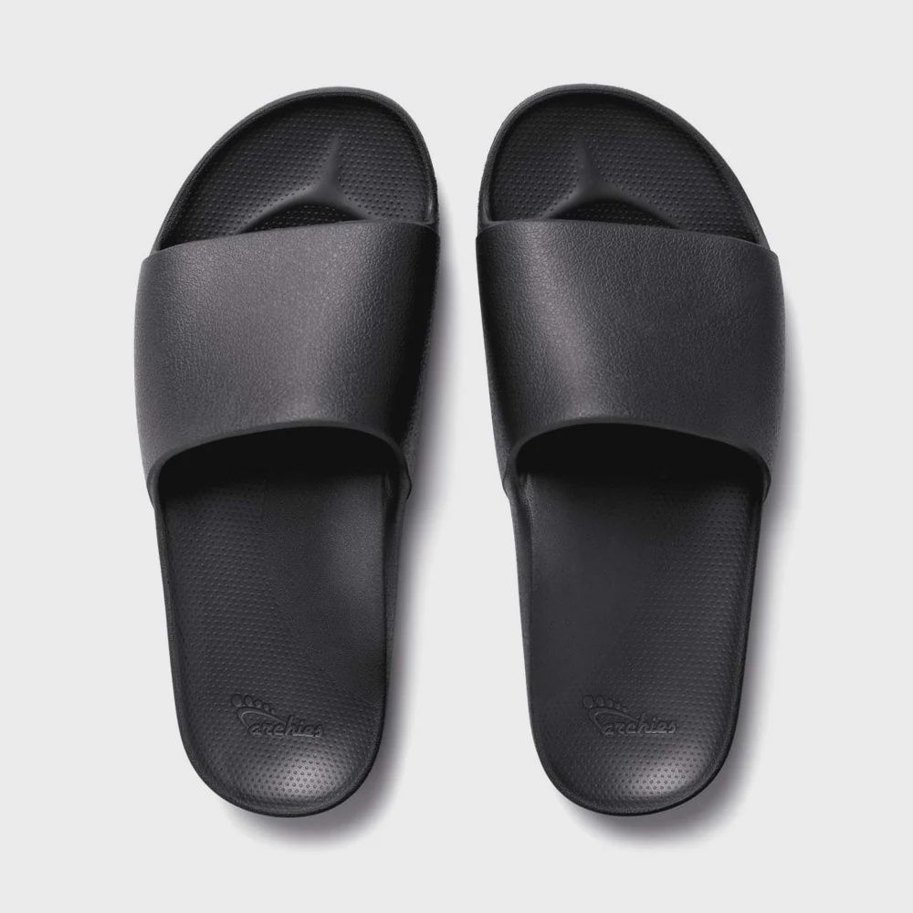 Black Arch Support Slides, Size: M5/W6