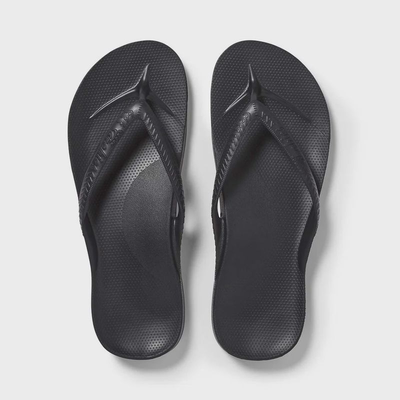 Arch Support Thongs - Black