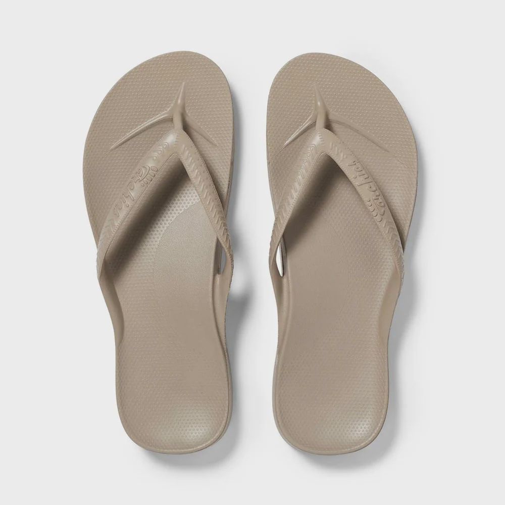 Arch Support Thongs - Taupe, Size: M4/W5