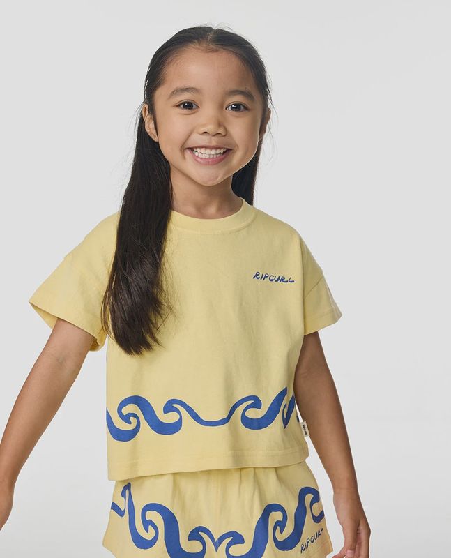 Cosmic Surfing Wave Tee - Girl 1-8