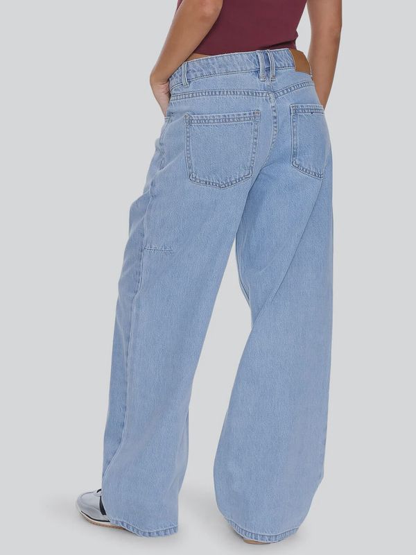 Billie Low Rise Baggy Jean - Ageless Blue
