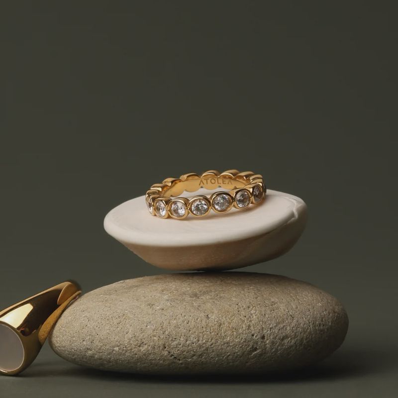 BEADED SPARKLY RING