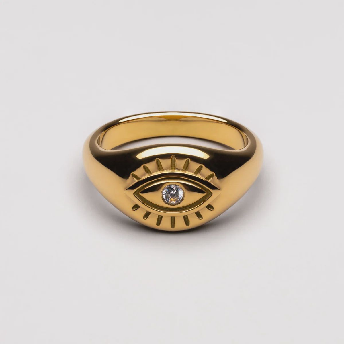 EVIL EYE SIGNET RING