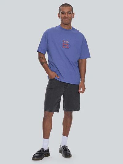 Crystal Clear Box Fit Oversize Tee - Sigma Blue