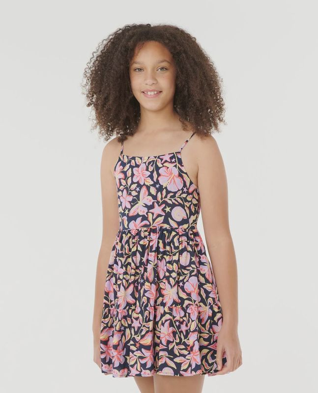 SUNSET SKIES TIER DRESS -GIRL