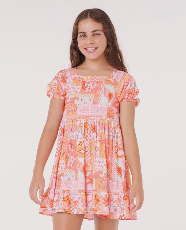 PARADISE CLUB WOVEN DRESS-GIRL