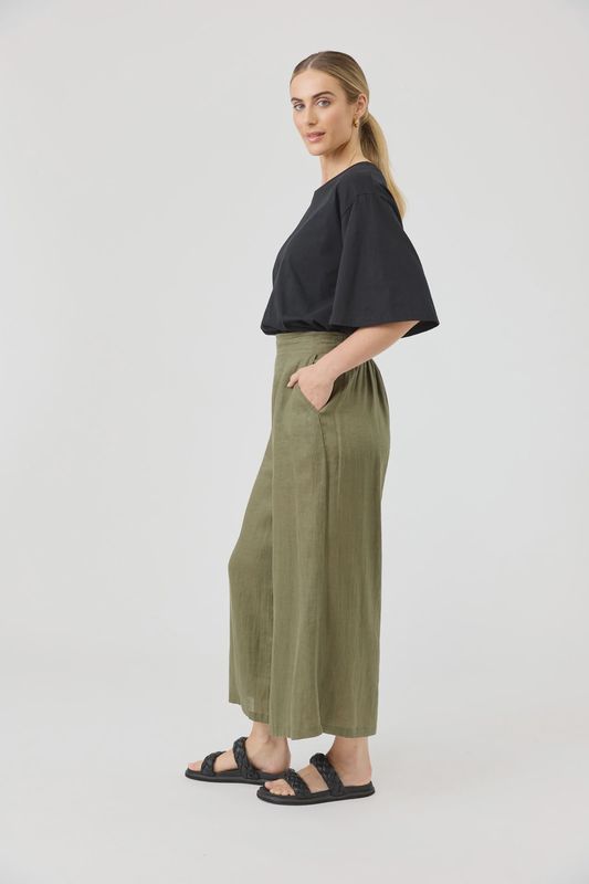 Studio Crop Pant - Khaki