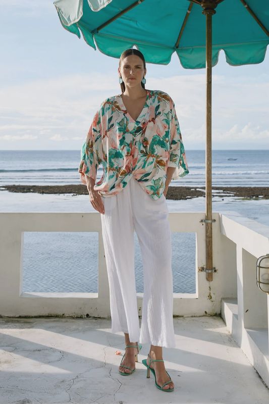 Orsula Crop Pant - White