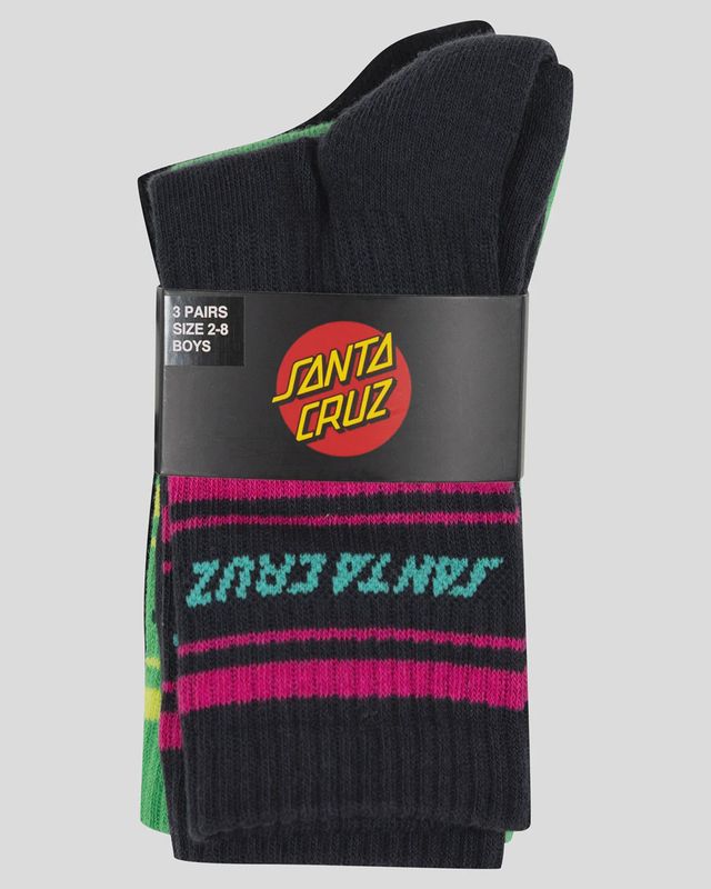 MULTI SPLIT STRIP CREW SOCK 3 PACK
