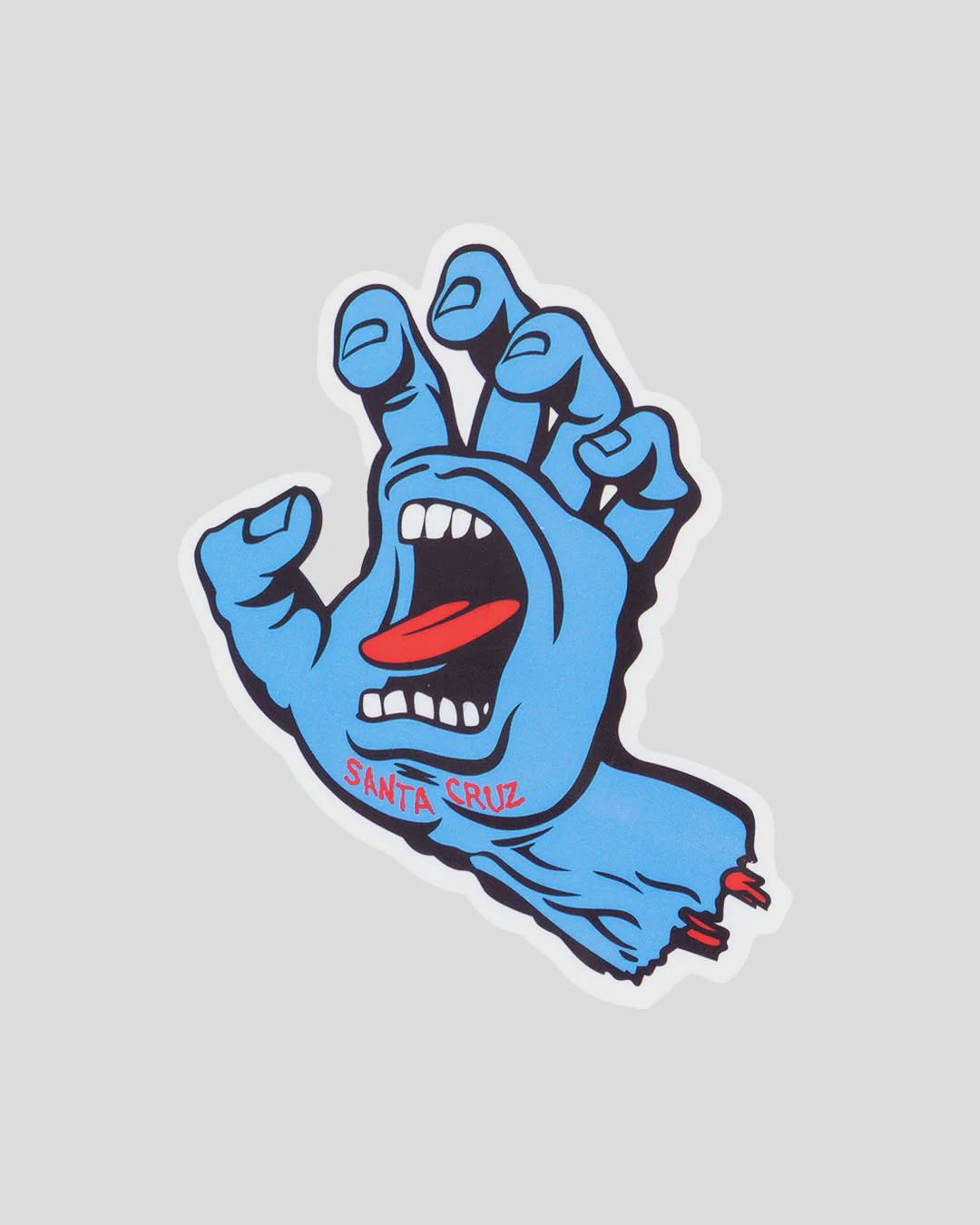 SCREAMING HAND MATTE STICKER, Colour: BLUE