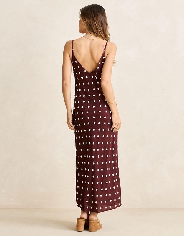 POLKA DOT BIAS MIDI DRESS