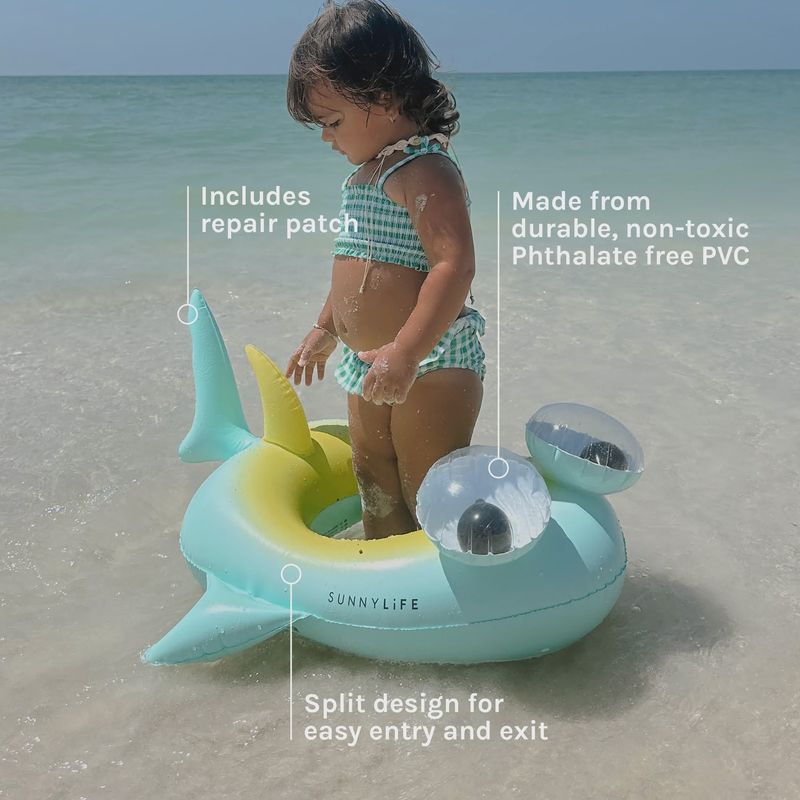KIDS TUBE POOL RING - SALTY THE SHARK