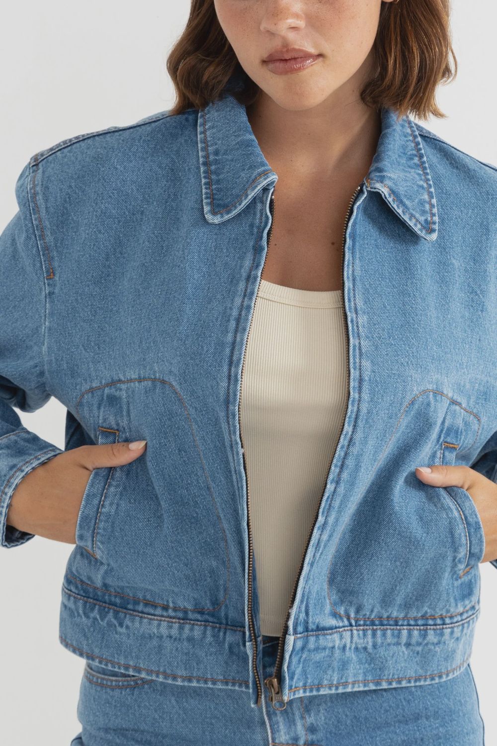 Juliet Denim Jacket Blue, Size: XS