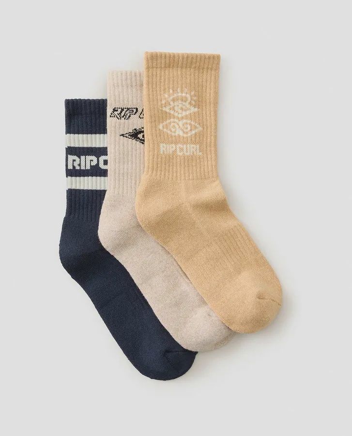 Icons of Surf Sock 3-PK - womens, Colour: Almond