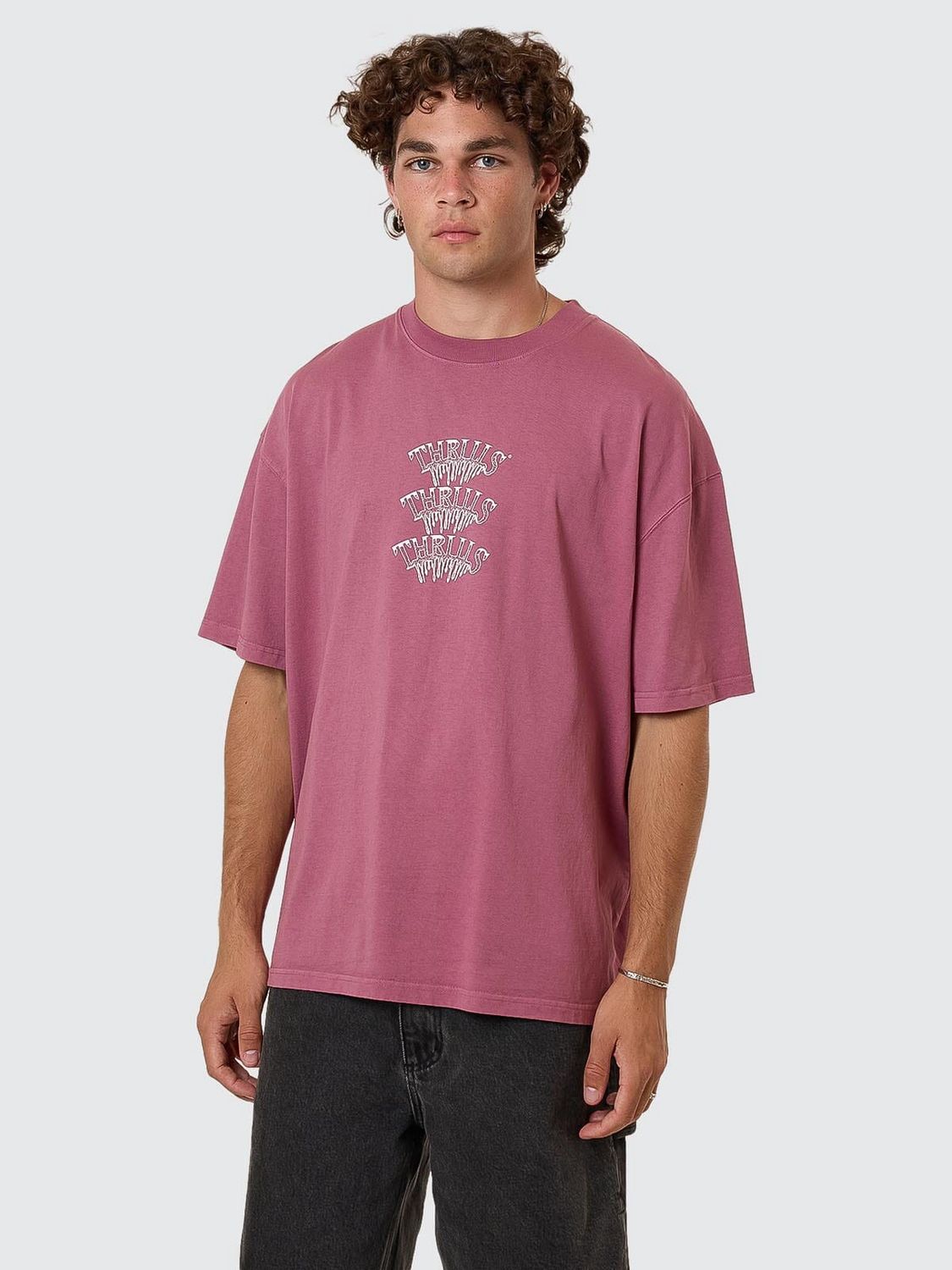 Reality Dreams Box Fit Oversized Tee - Delta Berry, Size: XS