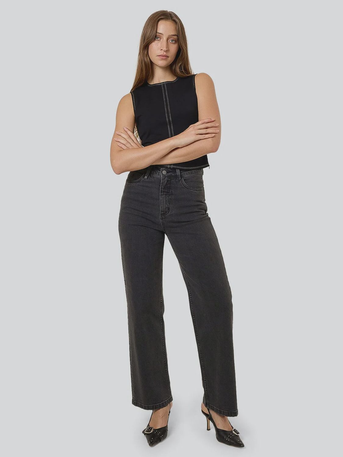 Cherry Stretch Jean, Colour: Ash Black, Size: 4