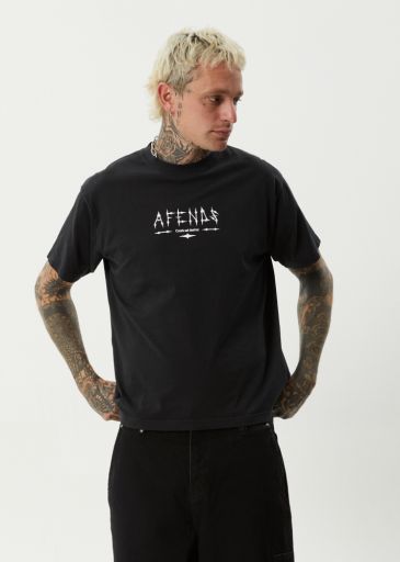 Spinal - Boxy Tee - Stone Black, Size: S