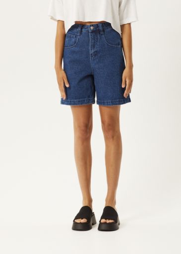 Emilie - Denim Workwear Short - Authentic Blue, Size: 24